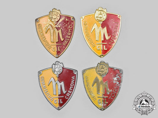 italy,_kingdom._a_lot_of_four_gil(_gioventu_italiana_del_littorio)_fascist_youth_sleeve_badges_m20_1410_mnc3575_1