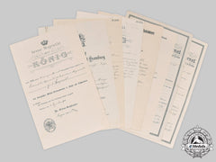 Germany, Imperial. A Collection Of Documents To Oberleutnant Emil Lamprecht
