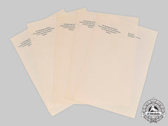 Germany, Hj. Five Unused Sheets Of Note Paper From The Office Of Baldur Von Schirach