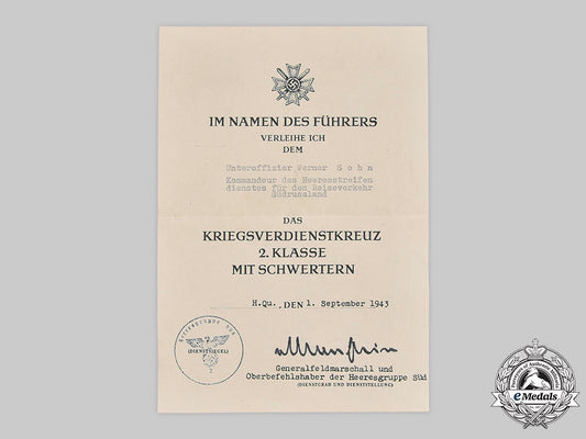 germany,_heer._a_war_merit_cross_ii_class_with_swords_document,_signed_by_commander_of_army_patrol_force_southern_russia_m20_1501_mnc9998_1