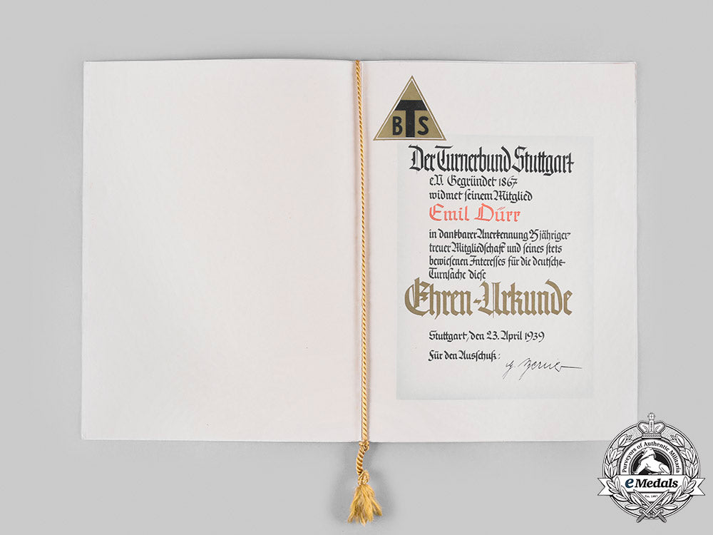 germany,_third_reich._an_honour_certificate_for25_years_membership_in_gymnastics_league_to_emil_dürr,1939_m20_1523_emd8465
