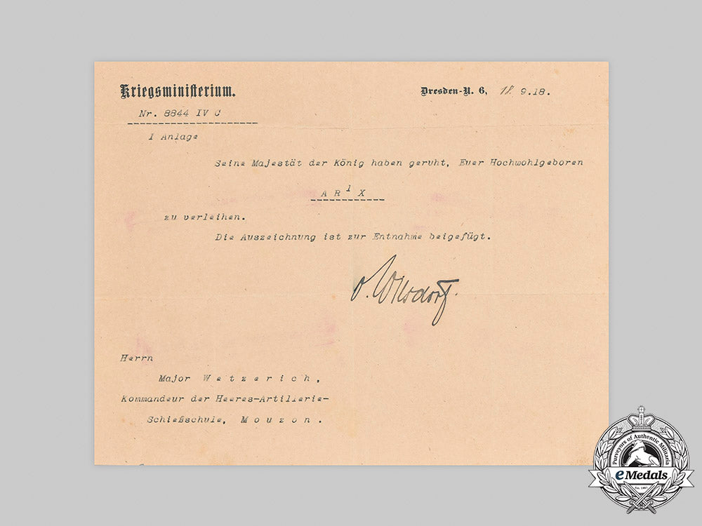 germany,_imperial._award_documents_to_regimental_commander,_oberstleutnant_wetzerich_m20_1593_mnc2724_1_1_1