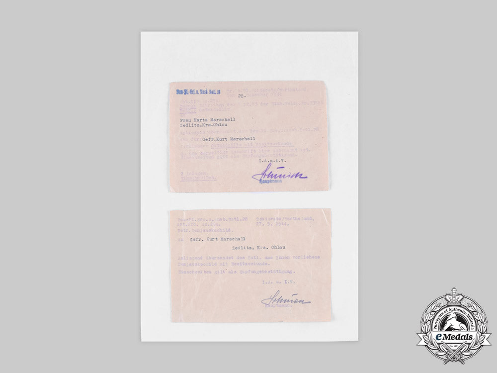 germany,_heer._two_accompanying_letters_to_awards_to_gefreiter_kurt_marschall_m20_1621_emd6162_1