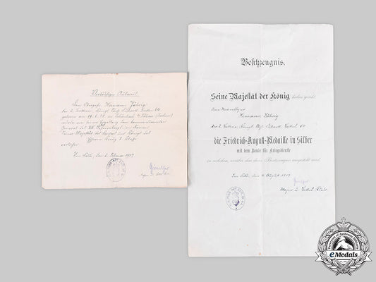 germany,_imperial._two_first_war_award_certificates_to_nco_hermann_jährig,1917_m20_1635_emd3288_1