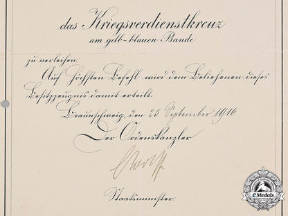 germany,_imperial._a_brunswick_war_merit_cross_certificate_to_police_constable_tölle,1916_m20_1640_mnc0018