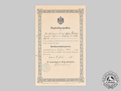 Germany, Imperial. A 25 Year Long Service Cross Certificate To Hauptmann In German East Africa