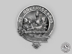 United Kingdom. A Campbell Clan Boars Head Badge In Silver