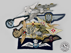 International. A Lot Of Nineteen Air Force, Army, Navy Badges For Aircrews, Paratroopers, Rescue Units