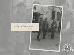 Germany, Wehrmacht. A Photograph With Paulus And Von Weichs Signatures