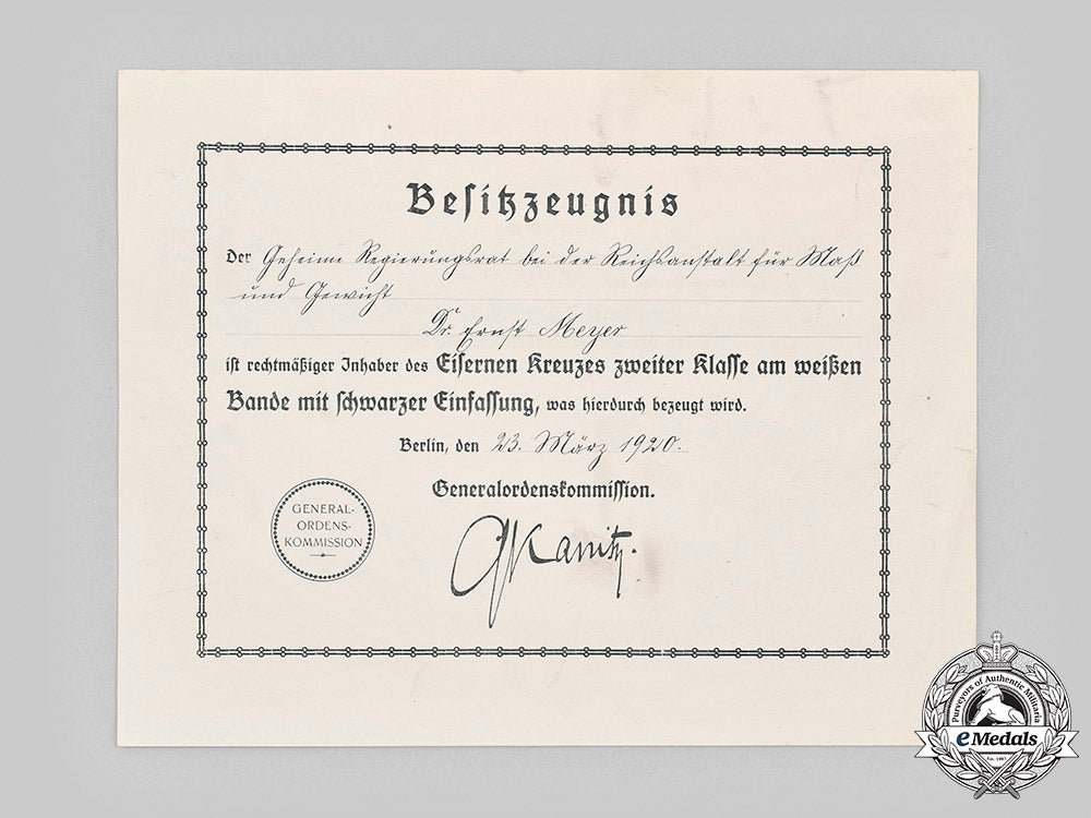 germany,_imperial._a1914_iron_cross_ii_class_for_non-_combatants,_with_document,_to_dr._ernst_meyer_m20_2165_mnc7231_1