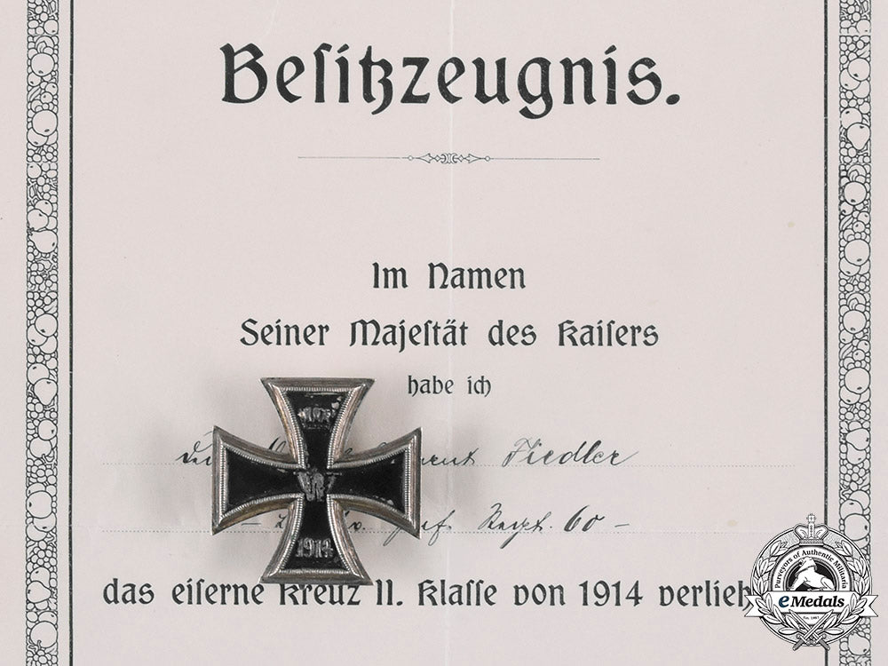 germany,_imperial._a1914_iron_cross_i_class_and_two_iron_cross_documents_to_oberstleutnant_erich_fiedler_m20_218_emd7077