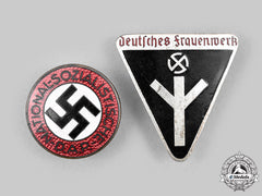Germany, Third Reich. A Pair Of Membership Badges