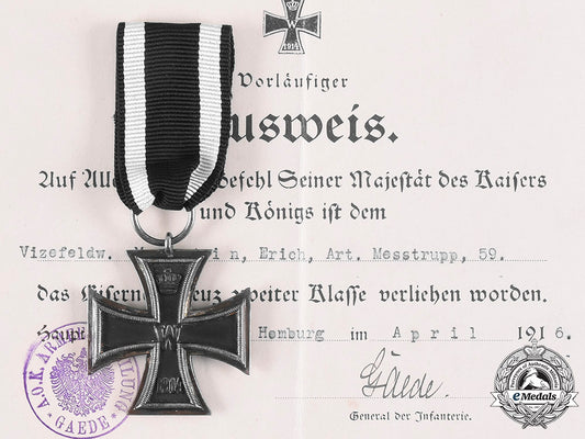 germany,_imperial._a1914_iron_cross_ii_class_with_award_document_to_vice_sergeant_erich_martin_m20_227_emd7106
