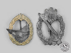 Germany, Wehrmacht. A Pair Of Service Badges