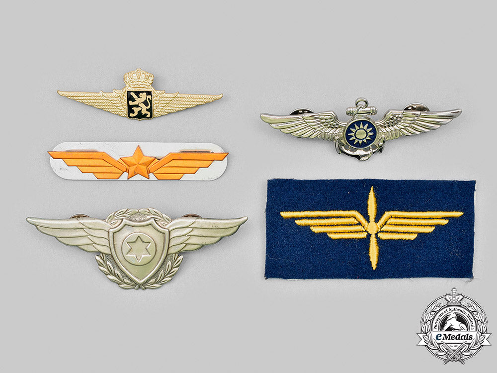 belgium,_china(_taiwan),_israel,_switzerland._a_lot_of_five_air_force_badges_m20_2505_mnc9591
