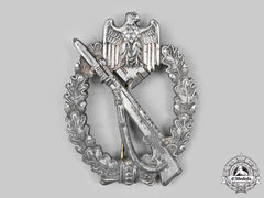 A Silver Grade Infantry Badge By Maker "Metall Und Kunststoff, Gablonz An Der Neisse"