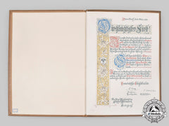 Germany, Imperial. A Congratulatory Document To Bismarck On His 77Th Birthday From The Association Of Iron & Steel Workers, 1892