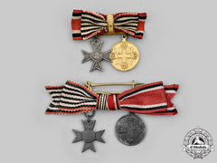 Prussia, Kingdom. A Pair Of Miniature Medal Bars