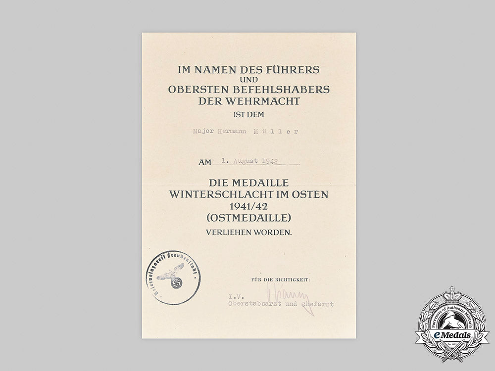 germany,_wehrmacht._an_eastern_front_medal,_with_award_document,_to_major_hermann_müller_m20_2926_mnc8983