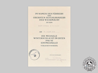 germany,_wehrmacht._an_eastern_front_medal,_with_award_document,_to_major_hermann_müller_m20_2926_mnc8983