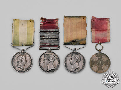 united_kingdom._a_rare_napoleonic_wars_guelphic_medal_group_to_george_kahrmann,1_st_hussars,_kgl,_for_gallantry_at_salamanca._m20_3329_mnc1285_1