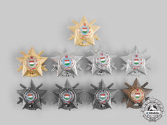 Hungary, People's Republic. Lot Of Nine Army Tournament Badges