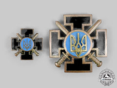 Ukraine, Republic. Two Armed Forces Combatant's Crosses