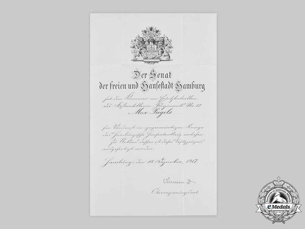 germany,_imperial._a_hamburg_hanseatic_cross_certificate_to_gunner_max_pagels,1917_m20_475_emd8525_1