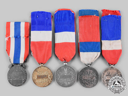 france,_iii_republic._a_lot_of_five_honour_medals_m20_585_emd5438_1