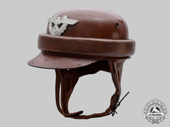 Germany, Schutzpolizei. A Motorized Gendarmerie Motorcycle Crash Helmet, By Robert Lubstein