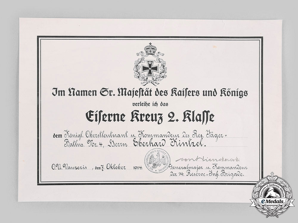 germany,_imperial._a1914_iron_cross_ii_class_with_document_to_oberstleutnant_and_commander_eberhard_kintzel_m20_625_emd6339