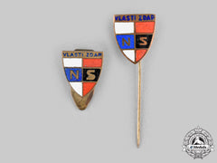 Germany, Protectorate Of Bohemia And Morvaia. A Pair Of National Partnership Membership Pins