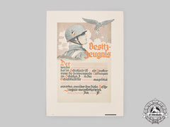 Germany, Luftwaffe. A Large Unissued Marksmanship Certificate