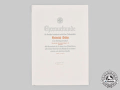 Germany, Daf. A German Labour Front 25 Year Long Service Certificate To Railway Worker, 1940