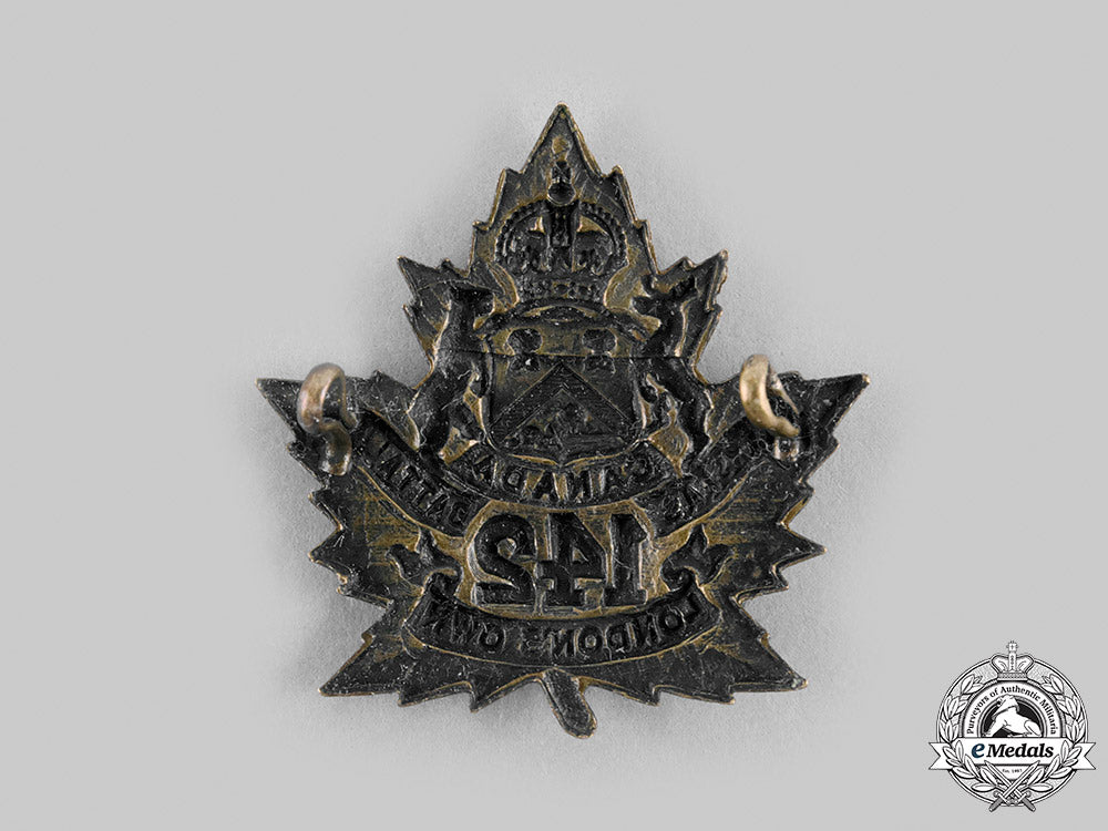 canada,_cef._a142_nd_infantry_battalion"_london's_own"_cap_badge_m20_733_emd4595_1