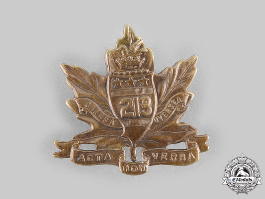 canada,_cef._a213_th_infantry_battalion"_toronto_americans"_cap_badge,_type_i_with"_acta_non_verba"_m20_735_emd4601_1