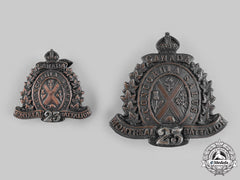 Canada, Cef. A 23Rd Infantry Battalion "Montreal Battalion" Officer's Cap And Collar Badge