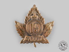 Canada, Cef. A 19Th Infantry Battalion Cap Badge