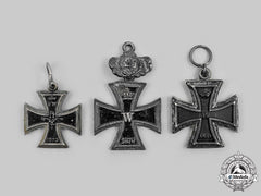 Germany, Imperial. A Lot Of Three Miniature Iron Crosses, 1813, 1870, 1914