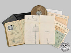 Germany, NSDAP. A Prototype Proposal Drawing By A.h. With Artisan Documents & Awards