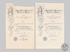 Germany, Imperial. Two Long Service Certificates To Railway Official Albert Krause