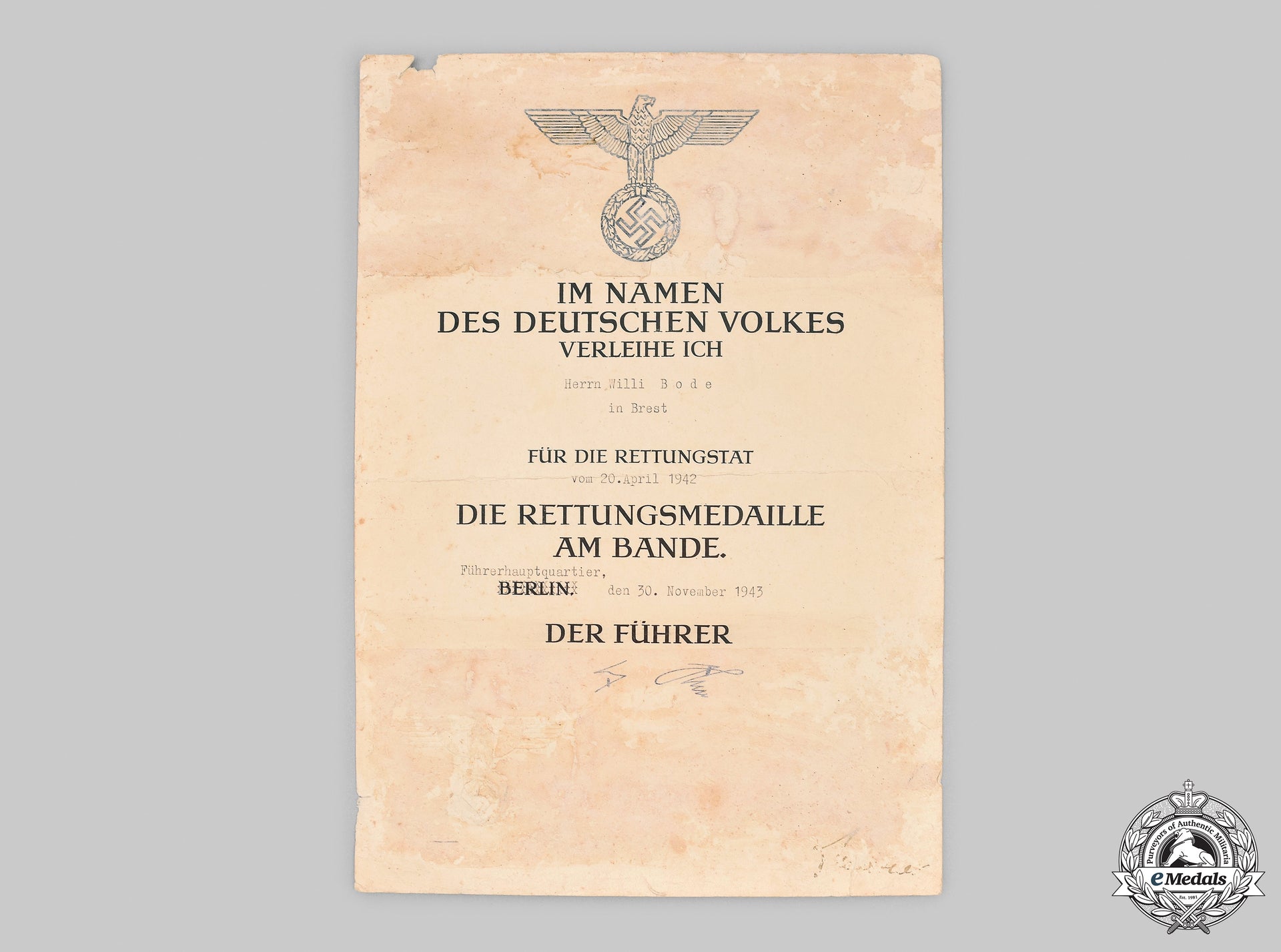germany,_heer._an_iron_cross_ii_class&_life_saving_medal_certificate_to_gefreiter_bode_m21_0046_mnc7177