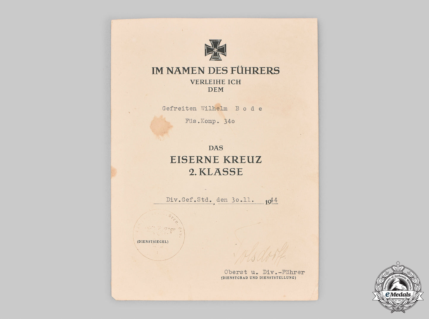 germany,_heer._an_iron_cross_ii_class&_life_saving_medal_certificate_to_gefreiter_bode_m21_0049_mnc7174