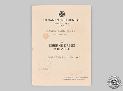 germany,_heer._an_iron_cross_ii_class&_life_saving_medal_certificate_to_gefreiter_bode_m21_0049_mnc7174