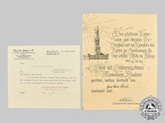 Germany, Weimar Republic. Two Veterans Badges Documents To Werner Schuch
