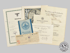 Germany, Heer. A Lot Of Award & Identity Documents To Oberfeldwebel Bruno Kindlund, Infanterie-Regiment 384 (Kroatien)