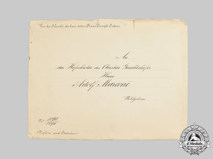 austria,_imperial._a_large_leopold_order_knight’s_cross_award_document,_signed_by_emperor_franz_joseph_m21_213