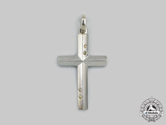 Jewellery. A White Gold & Diamond Cross Pendant