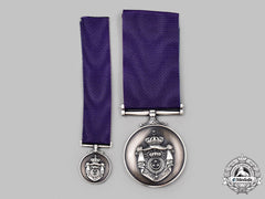 Egypt, Kingdom. A Medal For Meritorious Actions, II Class Silver Grade, Fullsize And Miniature
