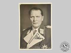 Germany, Luftwaffe. A Wartime Signed Postcard Of Reichsmarschall Hermann Göring